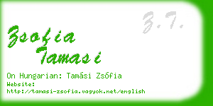 zsofia tamasi business card