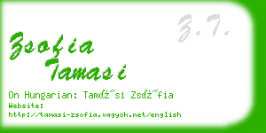 zsofia tamasi business card